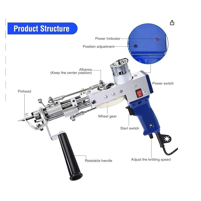 Tufting Gun          Cut Pile and Loop Pile 2 in 1 Electric Rug Gun 付图1.jpg